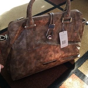 Bronze shimmer new Ivanka satchel bag